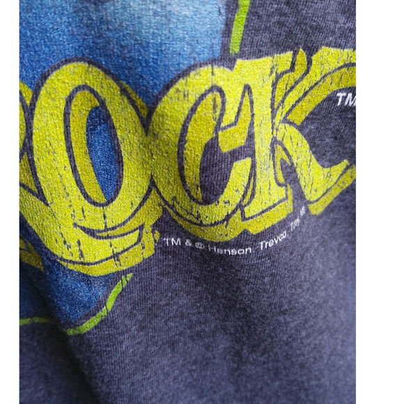 Vintage Fraggle Rock Charcoal gray tshirt Men's L 1980s Licensed - Picture 4 of 6